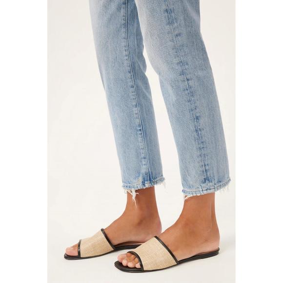 NEW DL1961 - WOMEN'S lela slim ultra high rise jeans in light seaglass - Picture 5 of 5